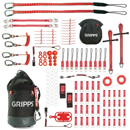 Gripps 60 Tool Tether Kit With Bull Bag and Bolt-Safe Pouch H01406